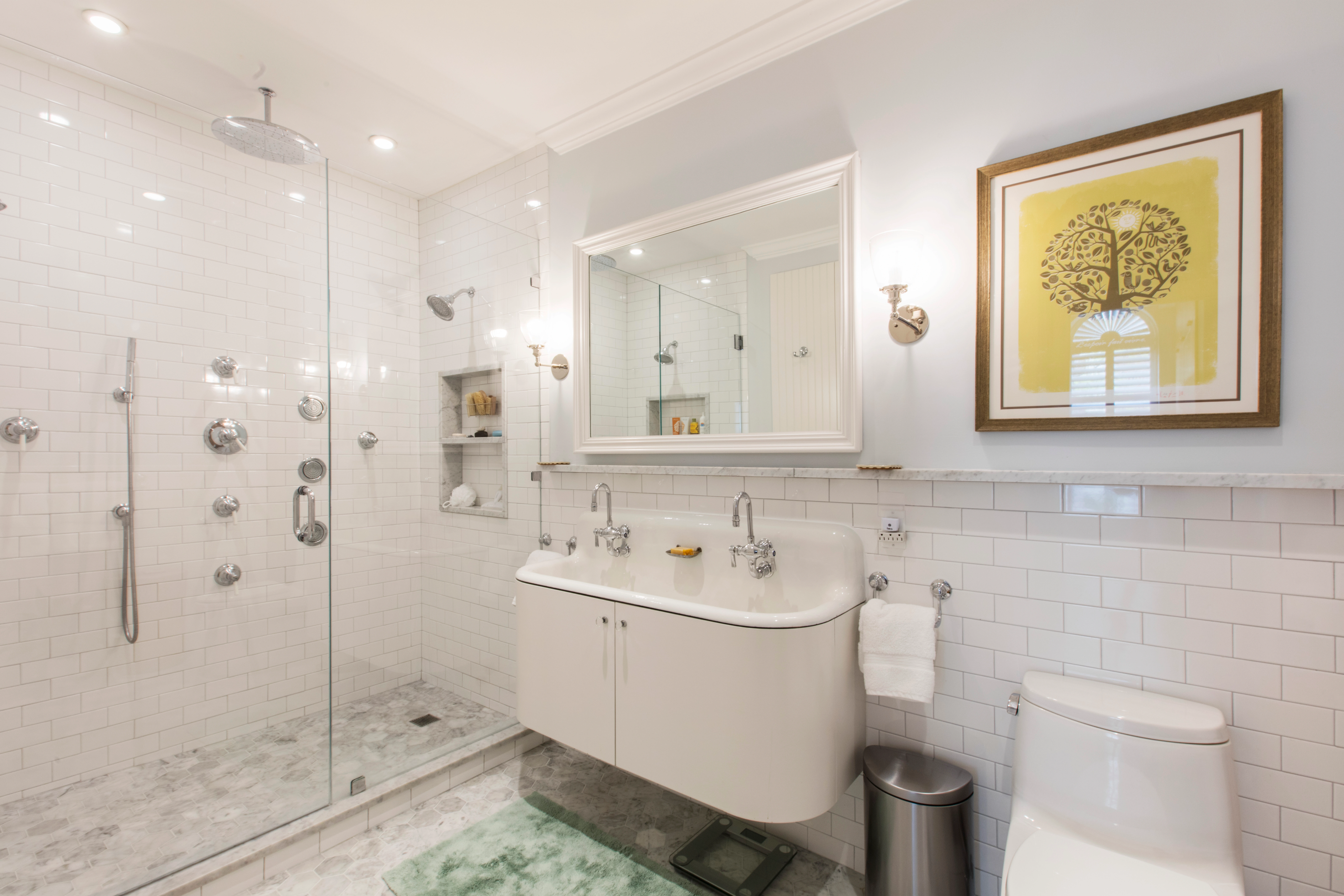 After tub-to-shower conversion — new walk-in shower in Vancouver